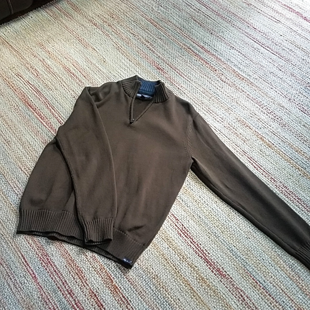 Mens eddie bauer quarter zip sweater, size large